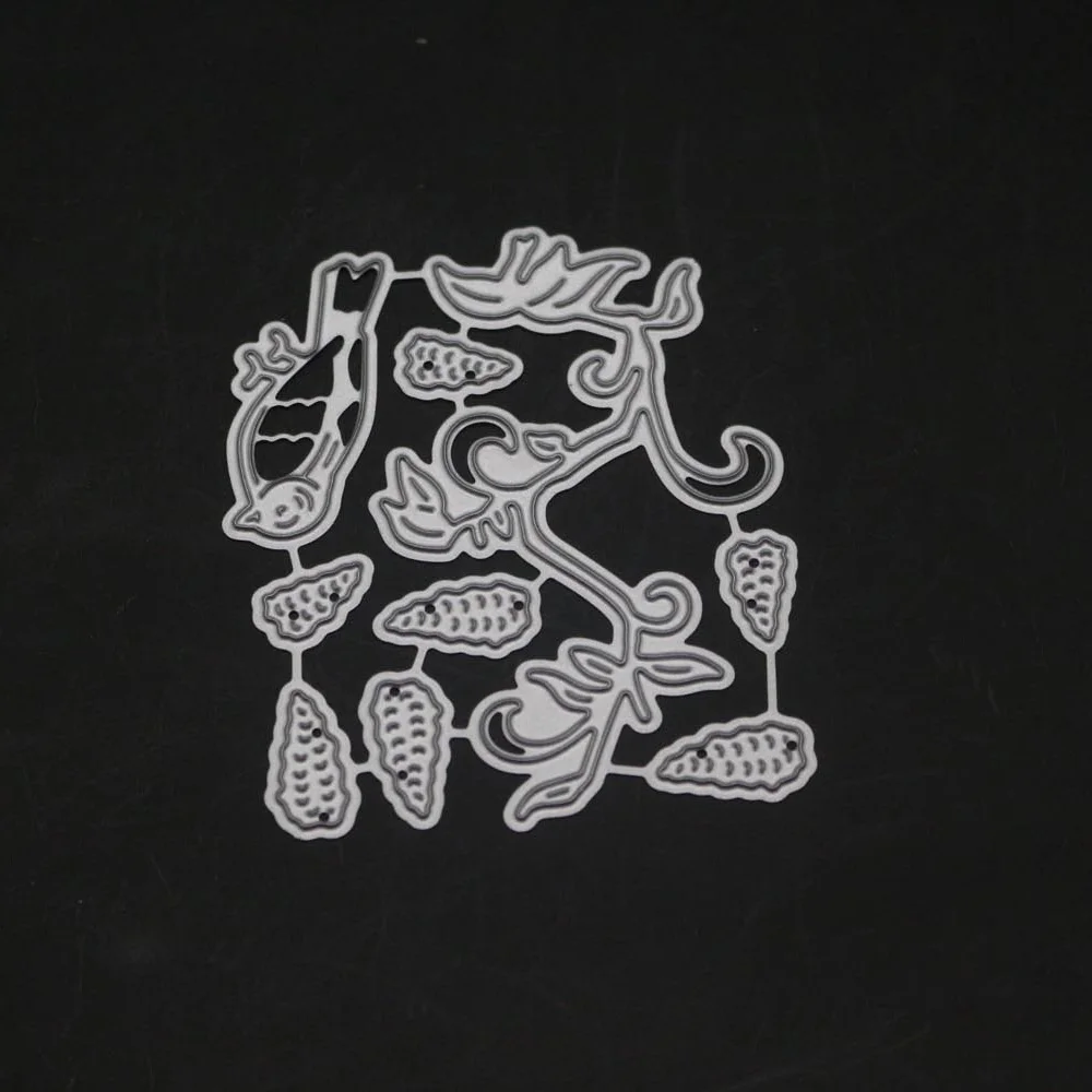 Silver Bird Frame Metal Cutting Dies Tree Branches Troqueladora Flower Decoration Stencil Scrapbooking Stamps And Dies New Craft - Color: Silver