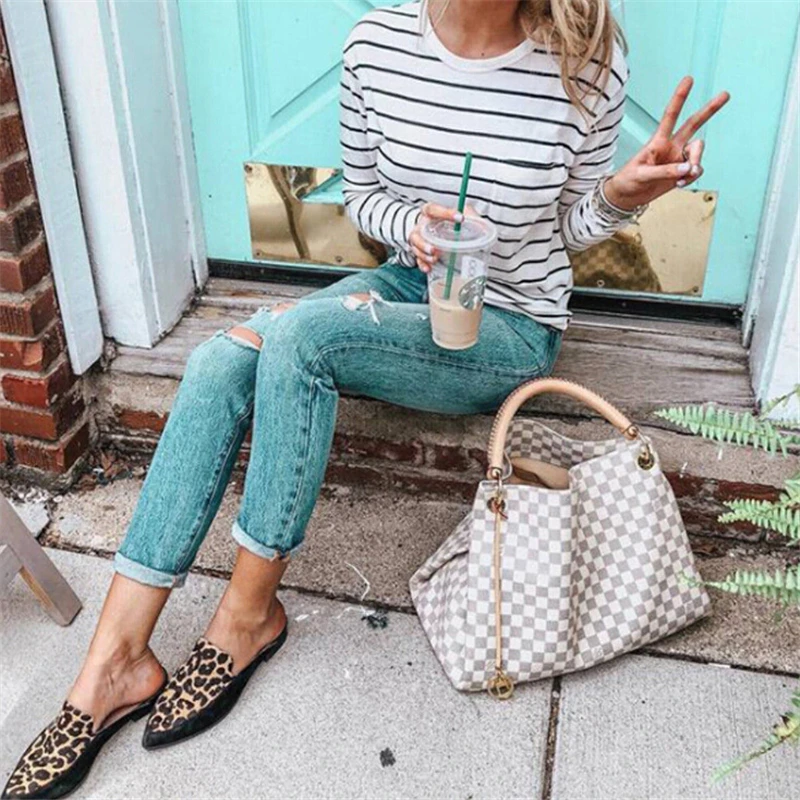 Women Blouse Striped Ladies Long Sleeve Top Female Blouses Womens Clothing Ladies Shirts And Blouses Pocket Top Loose Blouse