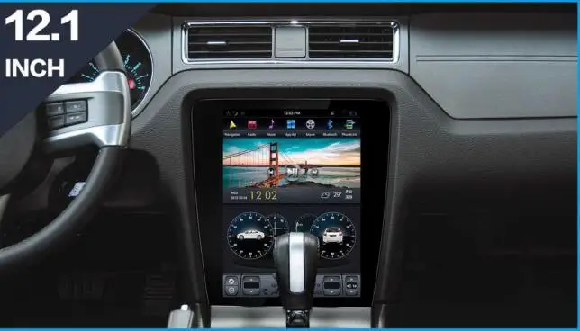 Android 9,0 Tesla стиль без DVD мультимедийный плеер gps навигация для Ford Mustang 2010- Ccar радио Coche плеер Авто головное устройство - Цвет: Android 9.0 4GB 32GB