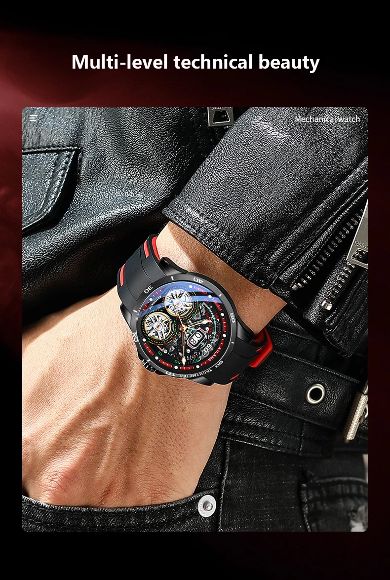 The new AILANG watch men's automatic mechanical watch simple and fashionable hollow luminous waterproof double flywheel watch