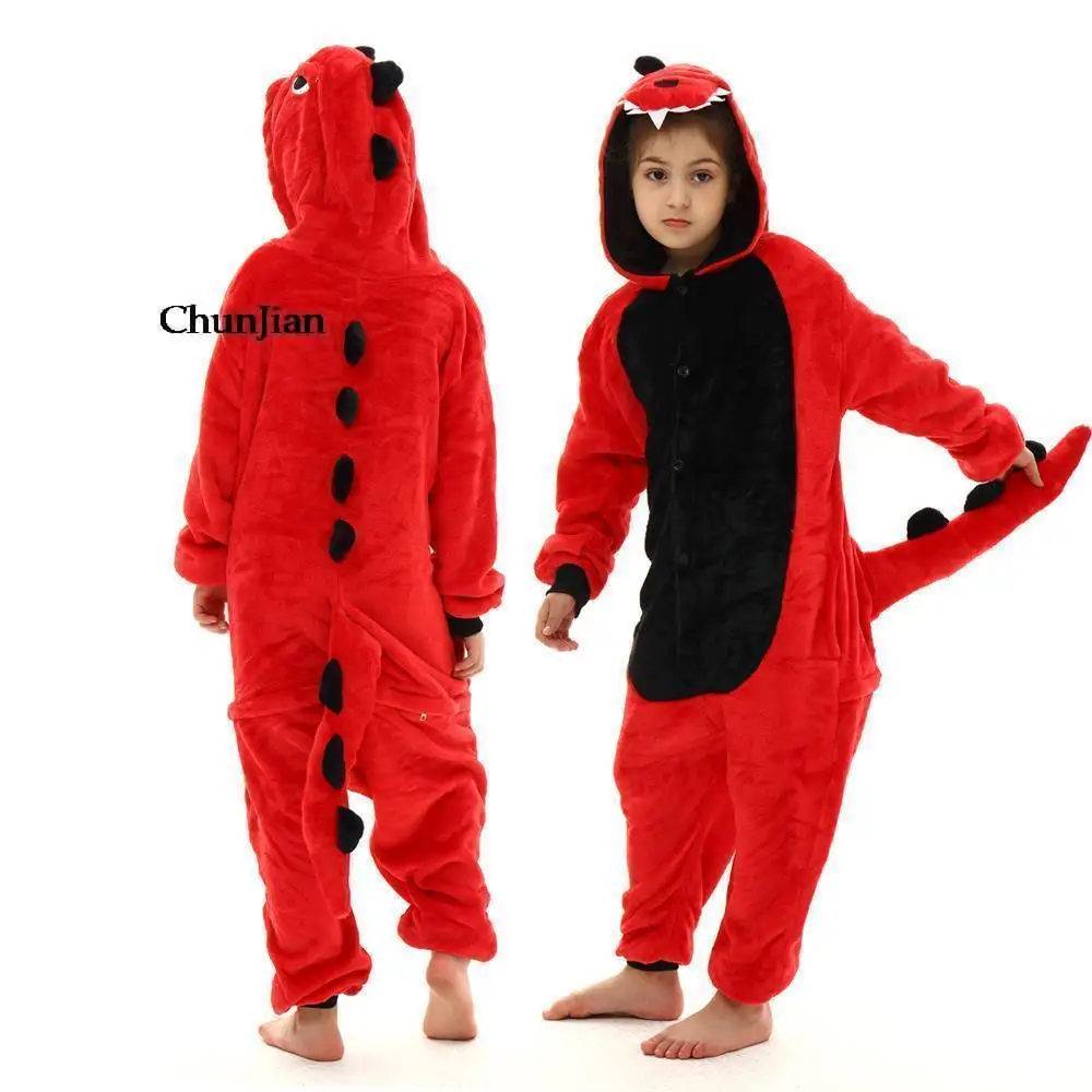 Girls Unicorn Pajamas Animal Onesie One Piece Hooded Jumpsuits Kids Overalls Boys Sets Fox Kigurumi Sleepwear Pizama