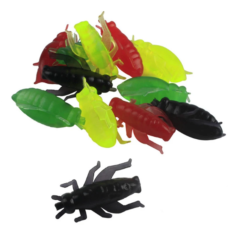 

10 шт./лот, рыболовные приманки для крикета, искусственные мягкие насекомые, приманка для рыбалки, легкие реалистичные кузнечики, морские воб...