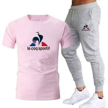 

Hot 2020 new fashion cotton men's sportswear running jogging men running fitness clothes men's fitness clothes short sleeve + tr