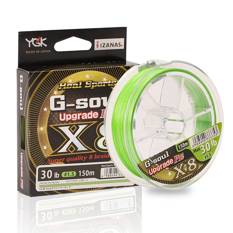Оригинальная леска YGK G-SOUL X8 реальная Спортивная Улучшенная рыболовная супер