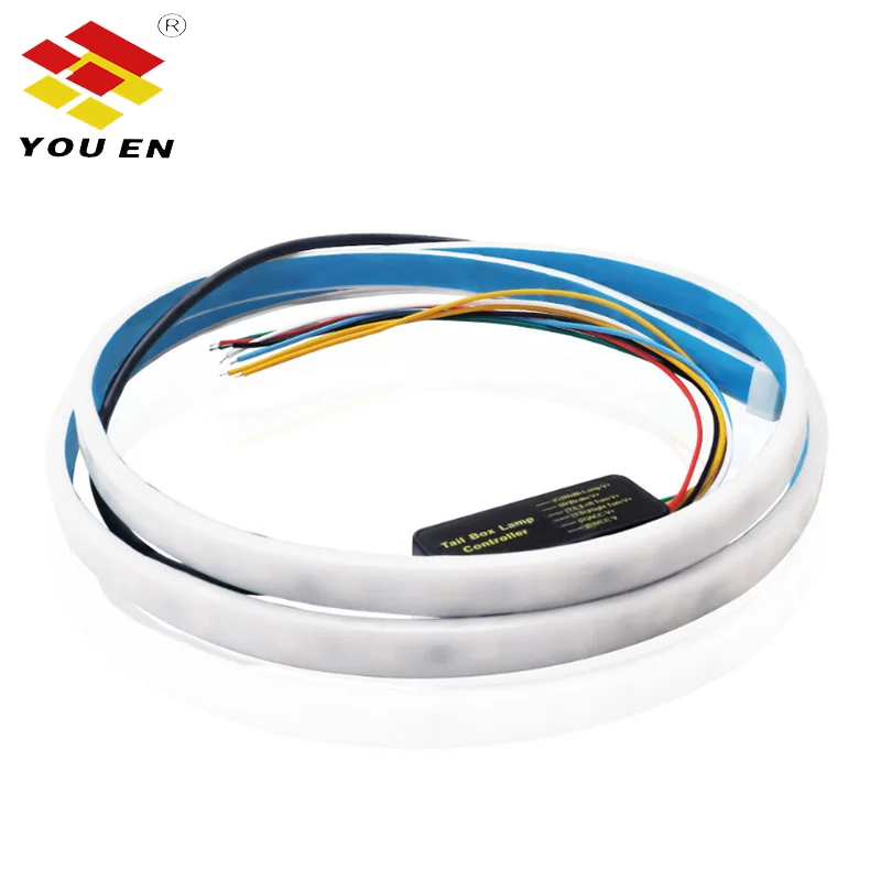 

YOUEN 120 150cm Turn Signal Flow led trunk Strip light Taillight luggage 12V Car Rear Lamp Dynamic Streamer Floating RGB led