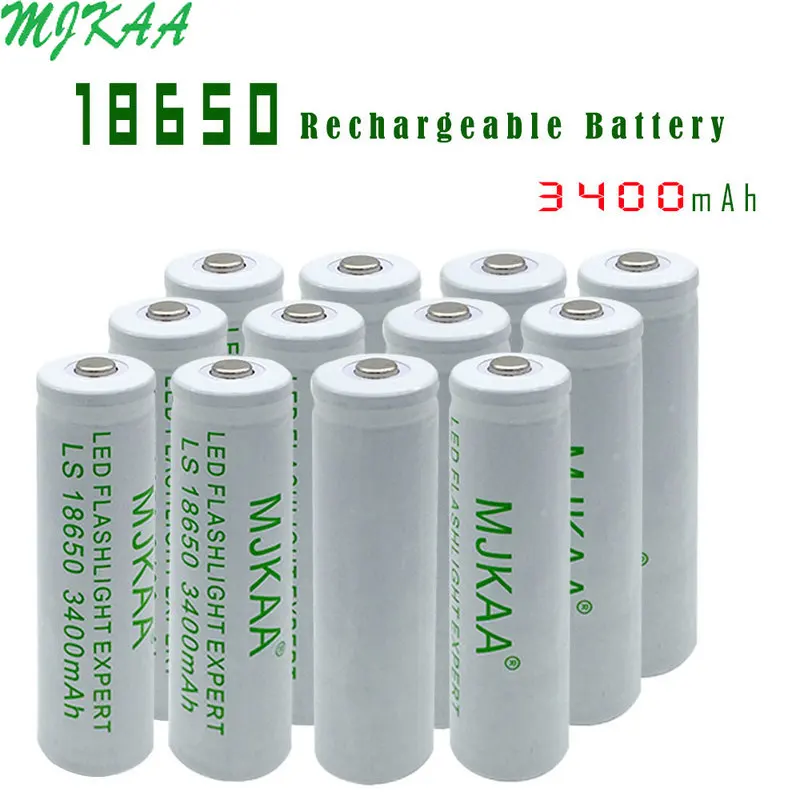 18650 Li-ion 3,7 V 3400 mAh белые аккумуляторные батареи для фонарика Handlamp