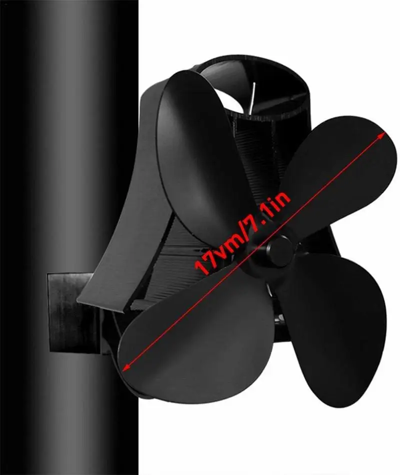 Fireplace Fan New High Temperature Magnet Camping Stove Fan 4 Blade Wall Mounted Household Fireplace Fan Cooling