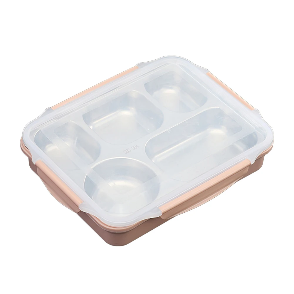 Портативный 5 сетки Снэк Ланч Bento Box герметичный контейнер для хранения еды посуда