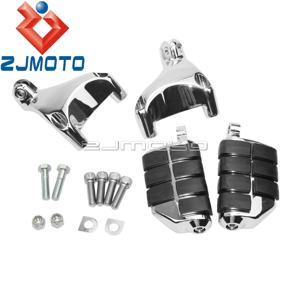 Chrome Motorcycle Passenger Footpegs Foot Pegs For Harley Sportster XL1200 Nightster Iron 883 XL 883L 883C 2007-2013