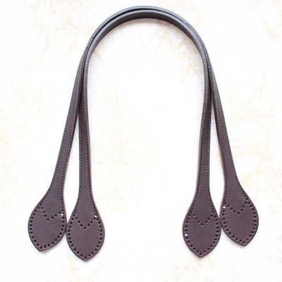 coffee handle Сумка с ручками, натуральная кожа, роскошный бренд, модная сумка, сделай сам, наборы ручек, действительно окисление, коровья кожа, аксессуары, сумки, запчасти - Цвет: coffee handle