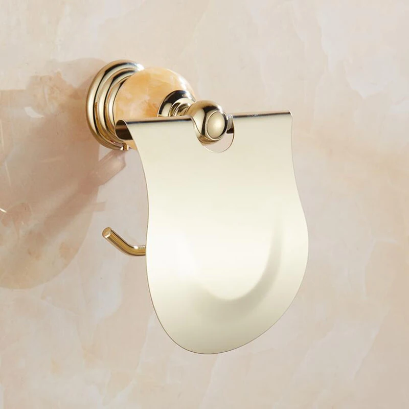 Gold Stainless Steel Bathroom Paper Holdere Paper Roll Holder Toilet Gold Paper Holder Tissue Box Bathroom Accessories