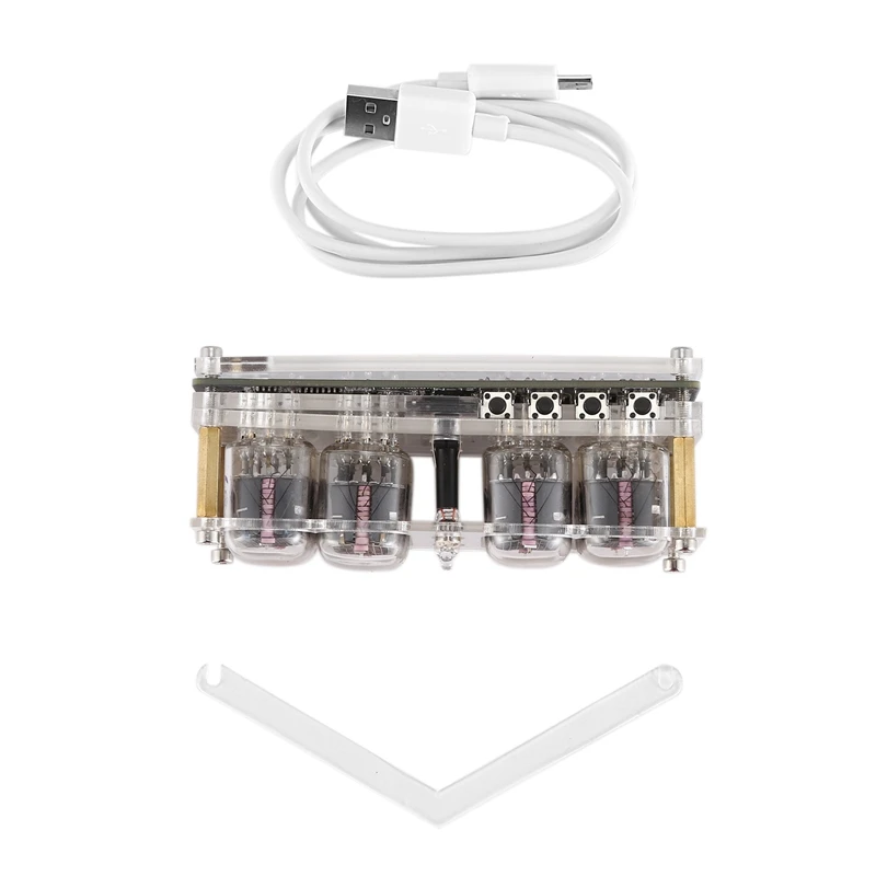 DC5V 4-Bit IN-12 интегрированные светящиеся трубки часы Красочные RGB светодиодный подсветка, акриловые 4 IN-12B пробки лаборатория научная DIY волшебная игрушка для S
