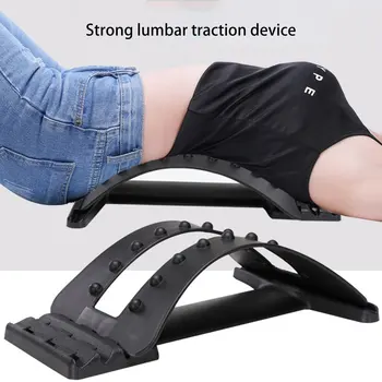

Spinal Traction Device Back Stretcher / Lumbar Support / Neck Massage Pillow with 3 Adjustable Arch-Level