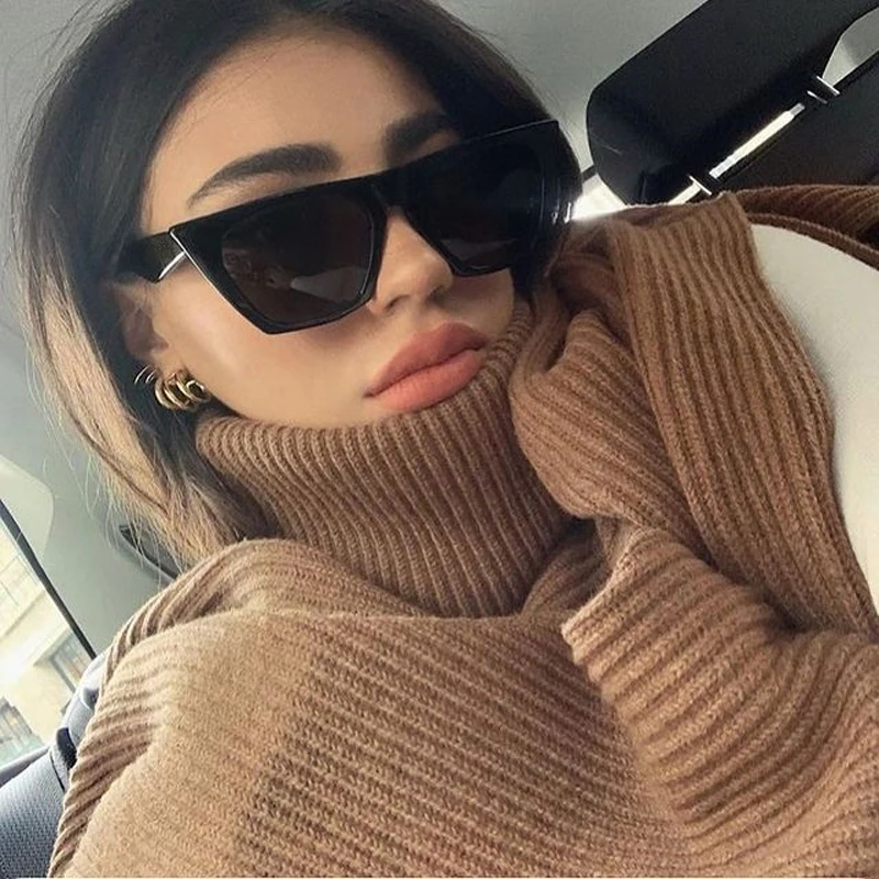 Cat Eye Sunglasses For Women Black Gradient Designer Eyewear_voghion.com