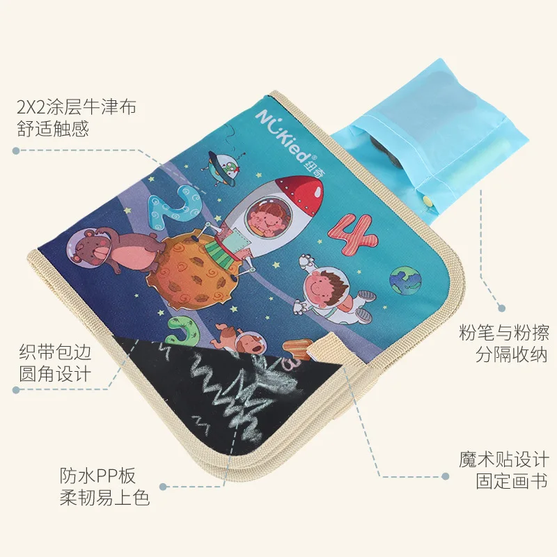 

Children Chalk Bag Blackboard Small Drawing Book Color Graffiti Baby Portable Doing Homework Small Drawing Board 1-3 Years Old