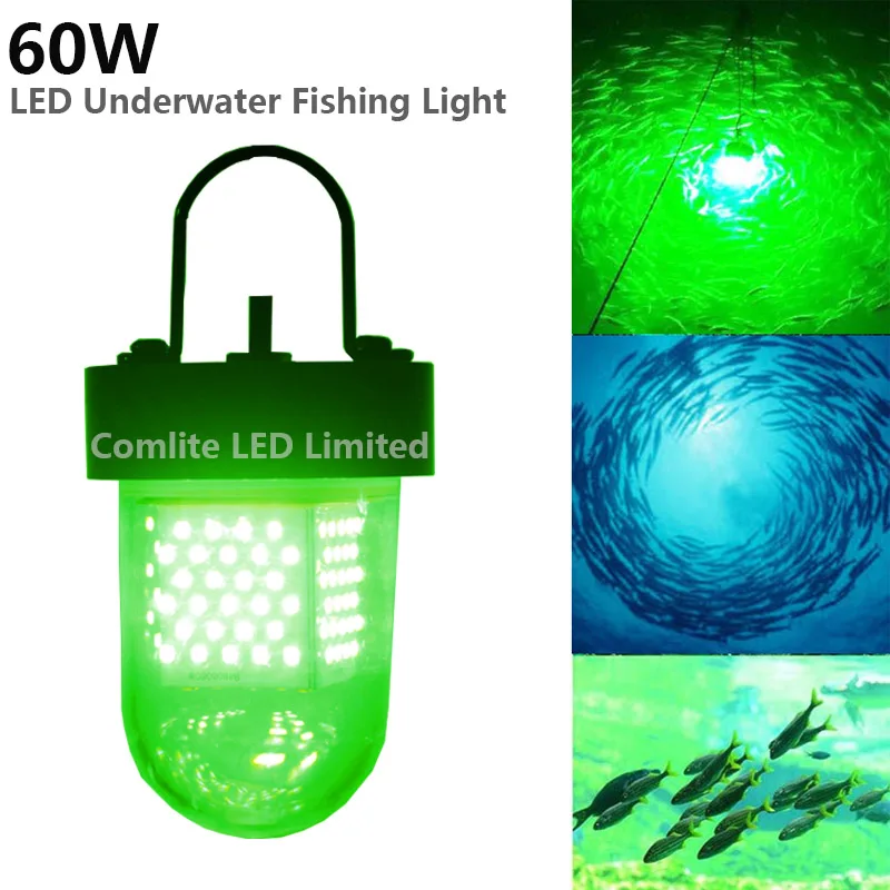 Hot Sales Green Color Fishing Lights 60W 3000W Underwater Fishing