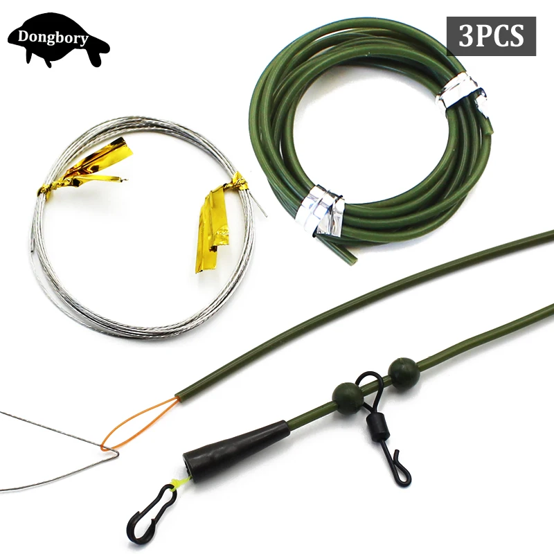 3PCS Carp Fishing Line Threader Silicone Tube Helicopter Rig Tubing PVC