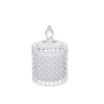 

Glass Bootle Transparent Candies Snacks Toothpick Bootle for Home Store Restaurant (Transparent, Large Size Cylinder Pattern)