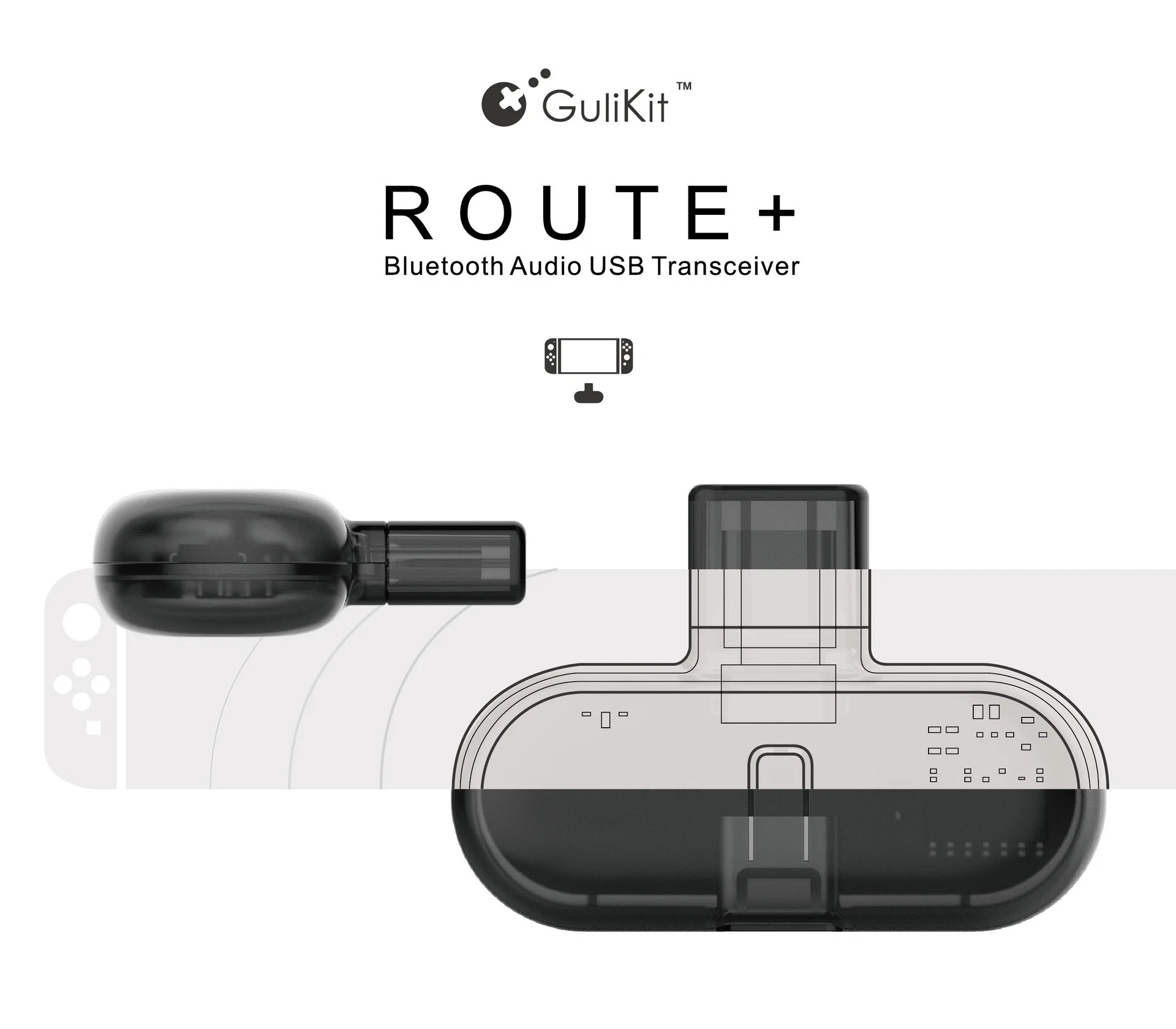 

Grain NS Switch Bluetooth Wireless Earphone Receiver PC Adapter Adapter Route + Adapter