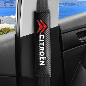 

2pcs Car Seat Belt Pads Seat Shoulder Strap Pad Cushion Cover Comfortable Seatbelt Harness Cover for Citroen C1 C2 C3 C4 C5 C6