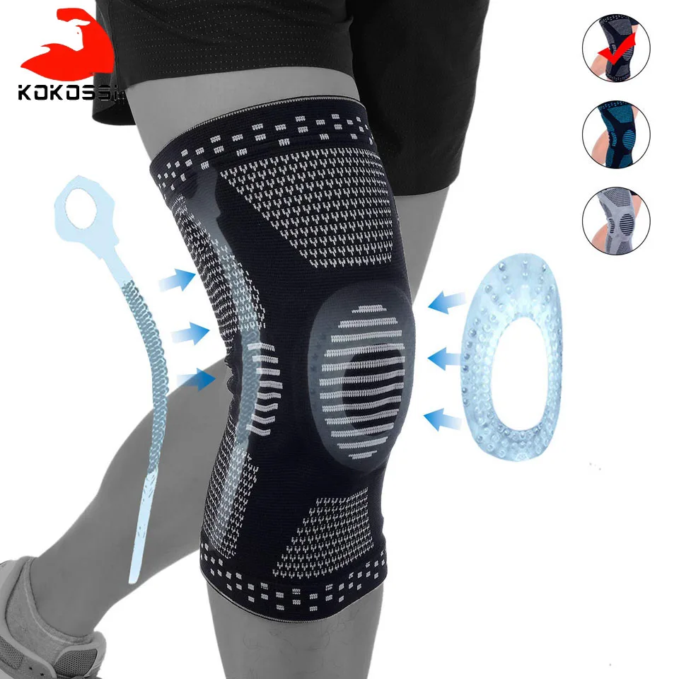 

KoKossi 1PCS Elastic Knee Support Brace Kneepads Adjustable Patella Basketball Volleyball Safety Guard Strap Protector Knee Pads