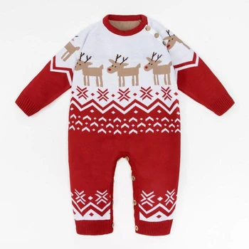 

Jumpsuit knitted Baby I "Fawn", height 62 cm, 3-6 months (22 size), 20% wool, 80% PAN
