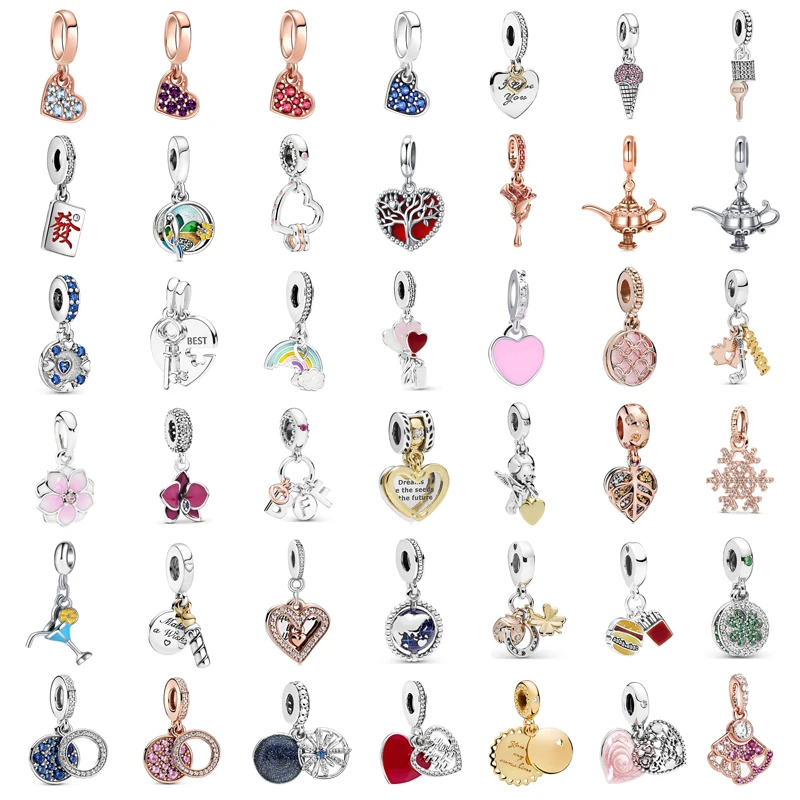 New Fashion Charm Original Love Rose Rainbow Red Tree Of Life Ciondolo Per Accessori Gioielli Originali Pandora Ladies Bracciale