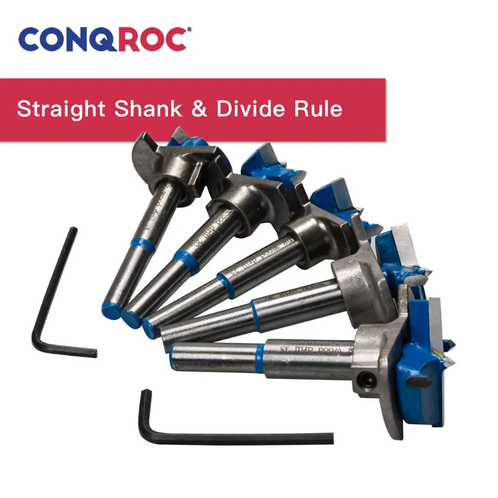 Набор сверл Forstner комплект из 5 насадок для древесины отверстий биты