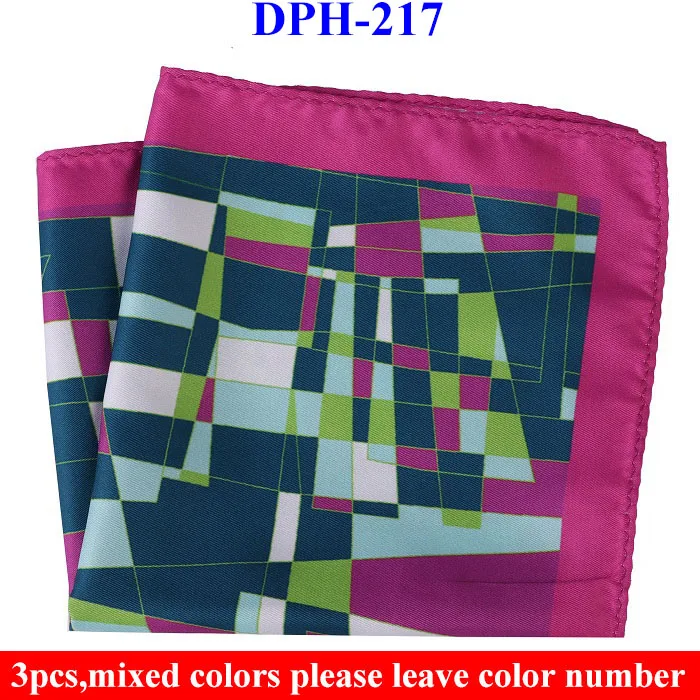 DPH217 Hankerchief Портной Смит 3 шт. мужские носовые платки карманные квадраты с принтом пейсли бизнес полотенце для сундуков Карманный платок носовые платки шарфы - Цвет: DPH217 Hankerchief