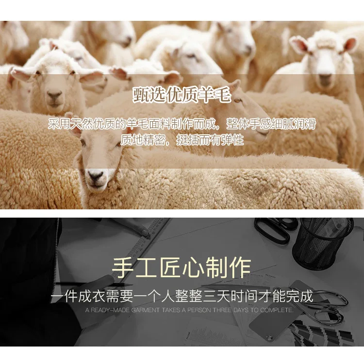XUXI осенне-зимнее шерстяное Женское пальто с отворотами для девочек с длинными рукавами, г. Дымчатое синее двустороннее кашемировое свободное шерстяное пальто FZ0132