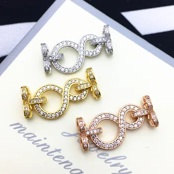 

Wholesale Fashion Copper Zircon Clasps For Pearls Jewelry Making Fastener Accessories High Quality Jewellery Findings Components