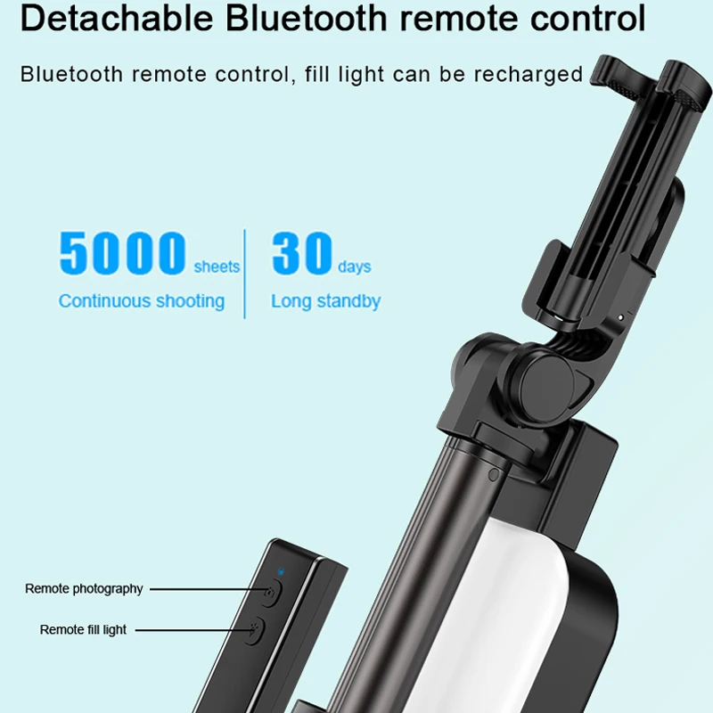 170 см Bluetooth селфи палка штатив монопод с пультом дистанционного управления алюминиевое кольцо свет Palo вспышка для селфи освещение для iPhone XS 8 7 6s plus