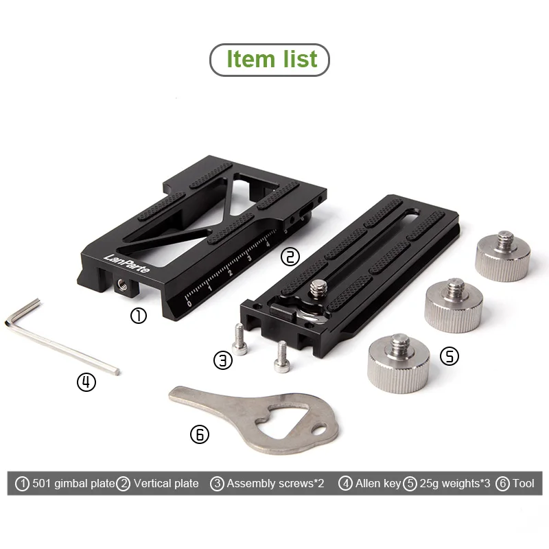 Placa de Suporte para Tiro Vertical para Dji Acessórios para Câmera Lanparte Ronin Cardan Dslr s l - Image 6