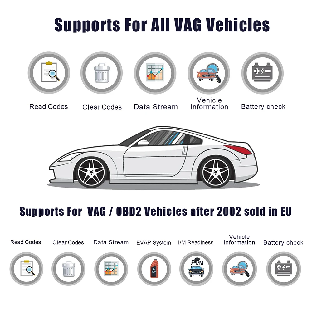 Ancel VD700 OBD 2 Автомобильные диагностические инструменты полная система EPB масло ABS DPF инжектор TPMS Сброс OBD2 Автомобильный сканер для Audi Skoda диагностика авто сканер для диагностики авто