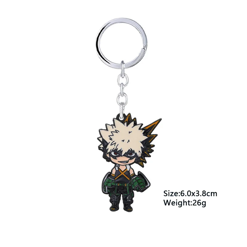 Аниме My Hero Academy брелок Bakugou Katsuki Shoto All Might брелки металлические мидория изуку кулон брелок для ключей на цепочке ювелирные изделия - Цвет: 6
