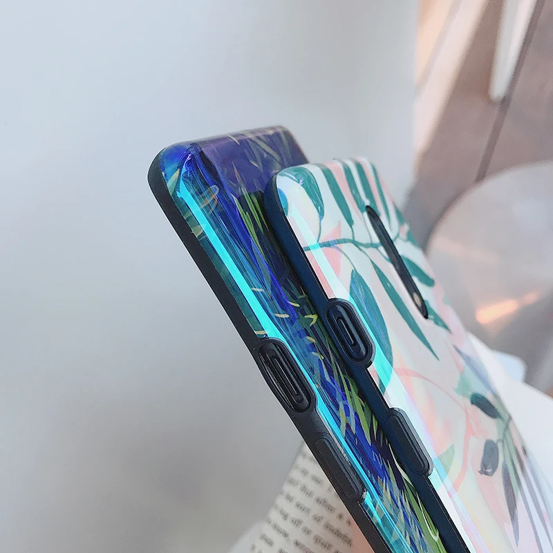 Голубой легкий Чехол для OnePlus 7 Banana leaf Глянцевая задняя крышка Подарочные чехлы для телефонов one plus для Oneplus 7 Pro задняя крышка