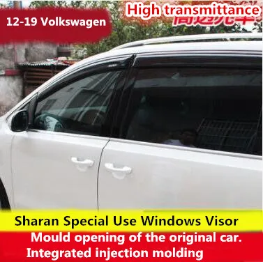 Применяются только для(Левый руль) 12-18 импорт Volkswagen Sharan Rain Shield модифицированный литой под давлением Дождь бровей украшения