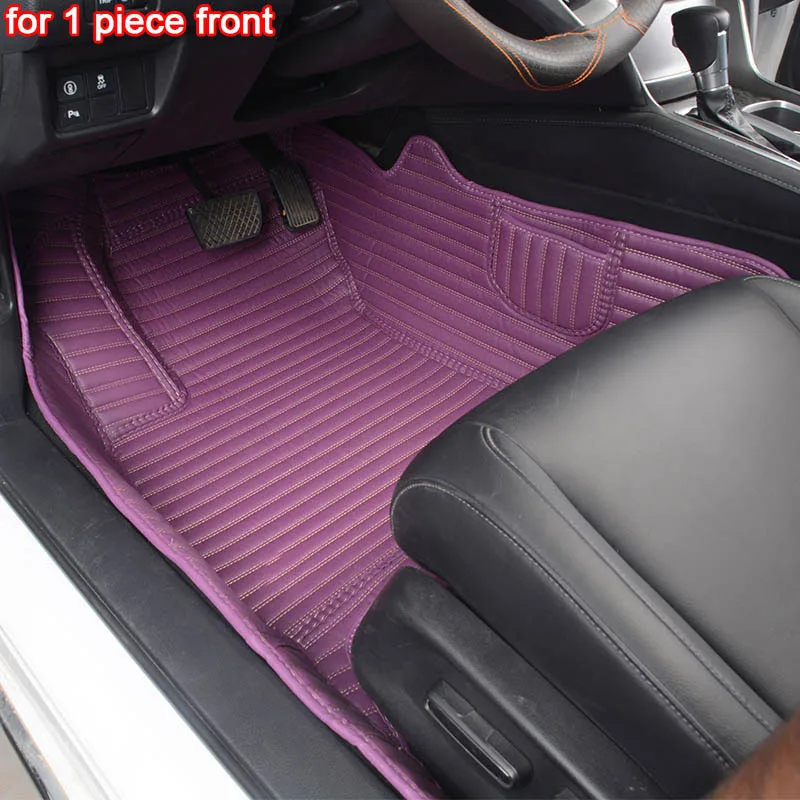 Пользовательские автомобильные коврики для Toyota chr CROWN Land Cruiser Prado WISH Venza Fortuner Sienna, Tundra 86 Zelas Previa автомобильные коврики для ног - Название цвета: purple 1 piece