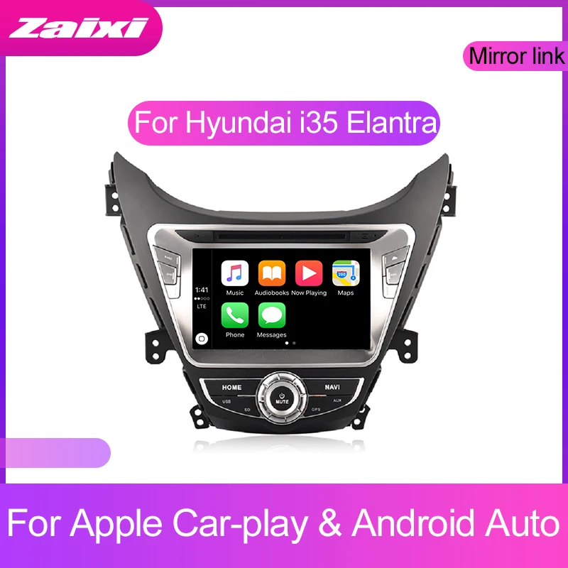 Excellent ZaiXi Android Car Multimedia player For Hyundai i35 Elantra / Fludic Elantra GPS 2 Din WIFI GPS Navigation Autoradio Radio Maps 5