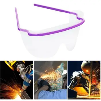 

10PCS Disposable Safety Clear Frameless Eyeware Protective Shield Anti-spray Eye Protection Face Shield Accessories Random Color