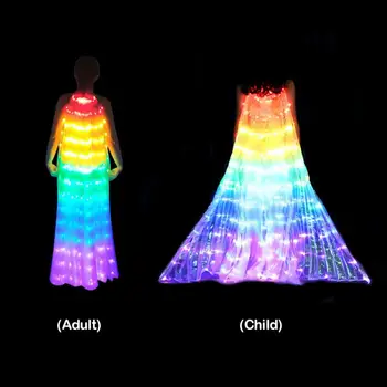 

LED Butterfly Wings Costume Belly Dancers Performance Fluorescent Cloak