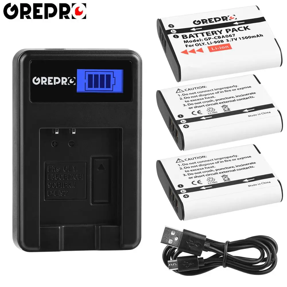 3B with charger Li-90B Li ion аккумулятор 90B Li-92B Камера Li-Ion Батарея+ ЖК-дисплей USB Зарядное устройство для цифровой камеры Olympus XZ-2 SP-100 SH-50 SH-1Tough TG-1 TG-2 TG-3 TG-4 Камера - Цвет: 3B with charger