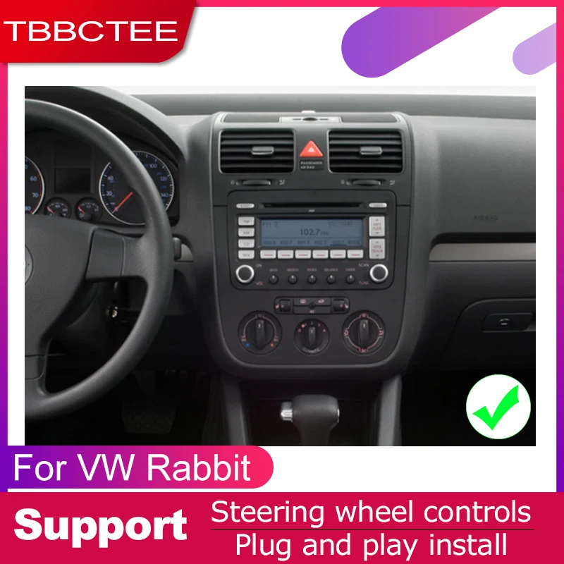 Top TBBCTEE android car dvd gps multimedia player For Volkswagen VW Rabbit 2007~2009 car dvd navigation radio video audio player 5