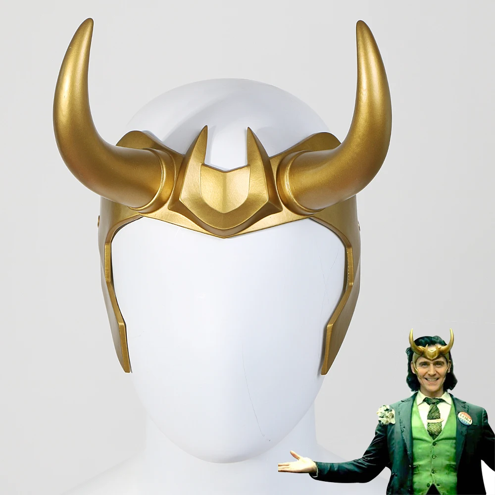 Lady LOKI Resin Mask Sylvie Horn Helmet Anime Cartoon Halloween Cosplay Costume Props | Тематическая одежда и униформа