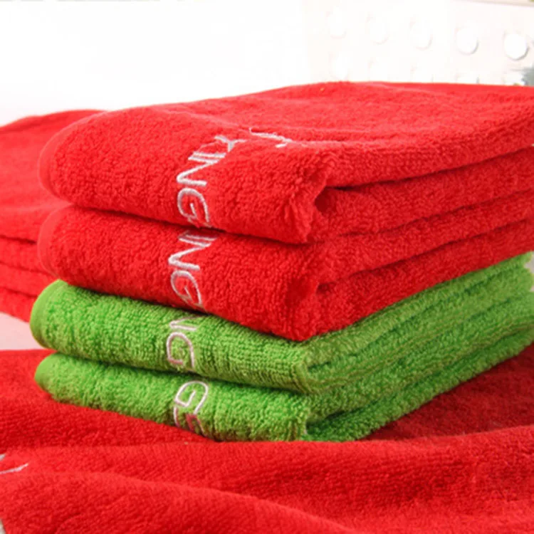  King shore Towel Pure Cotton Plain Weave Embroidery Kerchief 34*34 Plain Color Handkerchief 43G 460