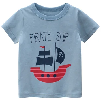 

Pattern Boys Traffic Print T-shirts for Kids Clothes Summer Baby O-neck Tops Shirts Cotton Children Birthday T-shirt ZSBY154