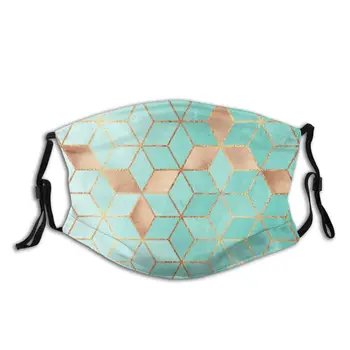 

Soft Gradient Aquamarine Reusable Face Mask with Filter Anti Haze Dustproof Mask Protection Cover Respirator Mouth Muffle
