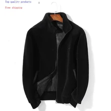 Мужское пальто с натуральным мехом, короткая одежда, осень-зима, шерстяная куртка для стрижки овец, мужские меховые пальто, пальто S9ISBS001 KJ3510