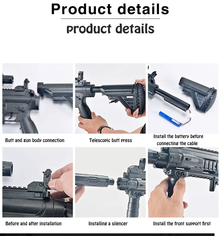Manual  Electric Dual Modes Water Bullet Gun Large Size Infrared Water Darts Gun Toy Boys Sniper Rifle Outdoor Shooting Toys (8)