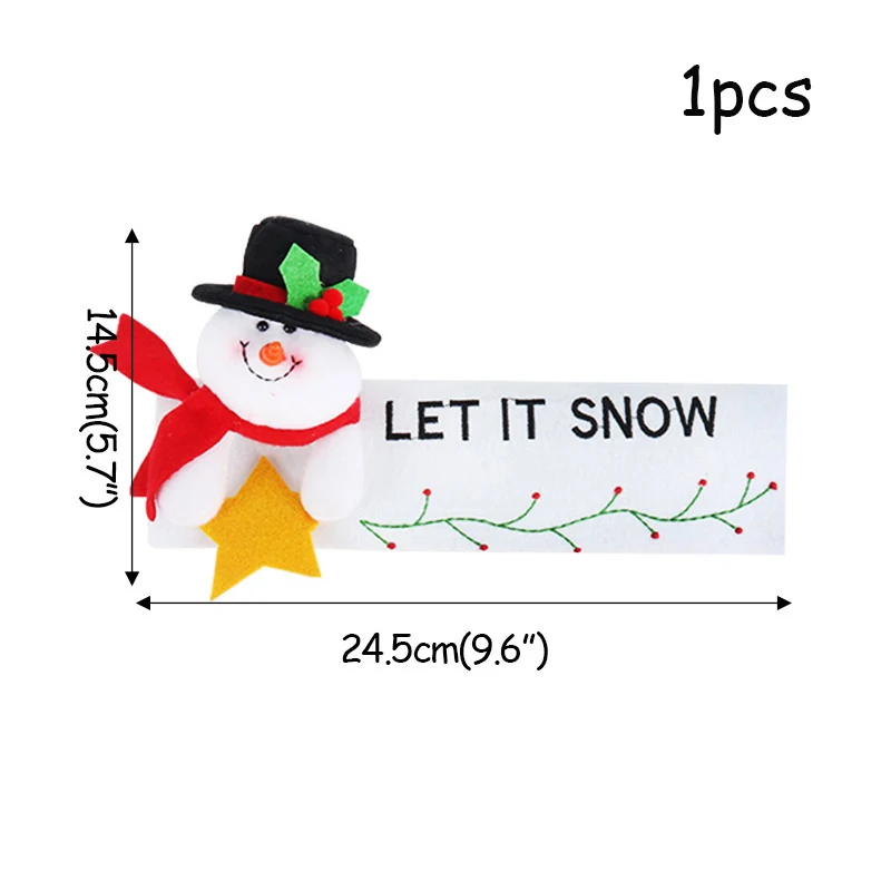 1 шт Рождественская ручка холодильника, рождественские крышки для микроволновой печи, посудомоечной машины, дверные ручки, рождественские украшения для дома - Цвет: Snowman